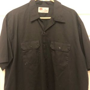 Dickies Black Button-Down Work Shirt